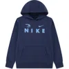 3 Brand Kids' Triple Logo Hoodie In Blue