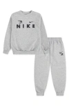 3 Brand Kids' Triple Logo Sweatshirt & Joggers Set In Gray