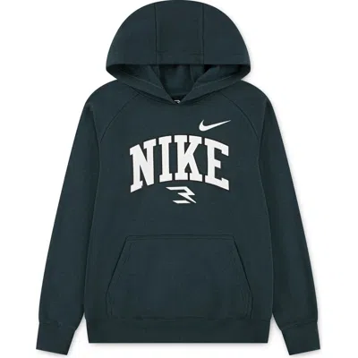 3 Brand Kids' Varsity Logo Graphic Hoodie In Black