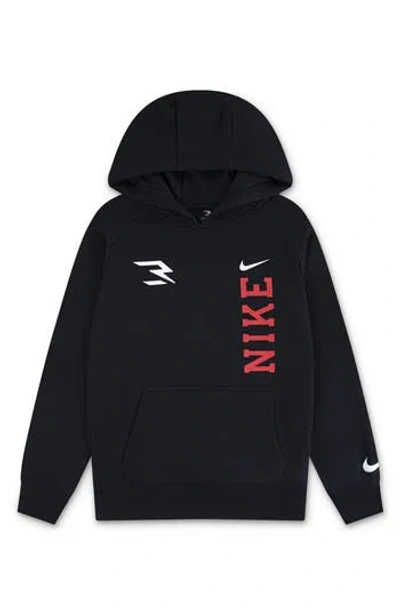 3 Brand Kids' X Russell Brand 3ssentials Tech Hoodie In Black