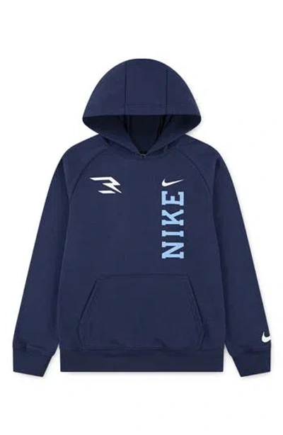 3 Brand Kids' X Russell Brand 3ssentials Tech Hoodie In Blue