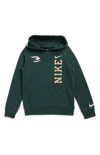 3 Brand Kids' X Russell Brand 3ssentials Tech Hoodie In Green