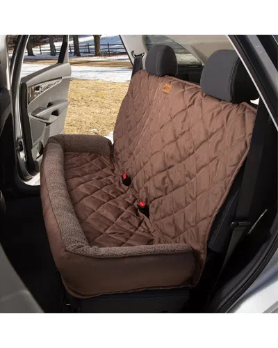 3 Dog Pet Supply Fleece Lined Seat Protector With Bolster In Chocolate