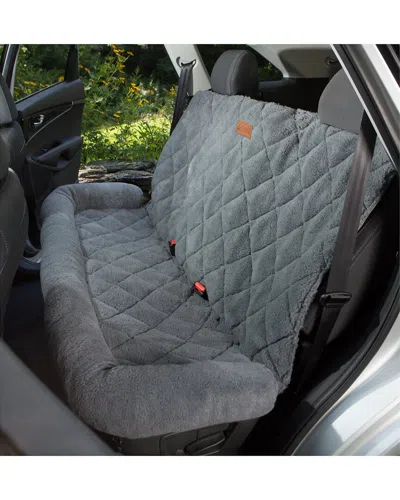 3 Dog Pet Supply Shearling Seat Protector With Bolster In Grey