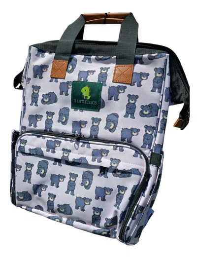 3 Little Dinos Bear Diaper Backpack In Black