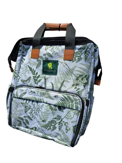3 Little Dinos Fern Diaper Backpack In Purple/green In Multi