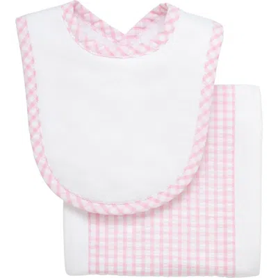 3 Marthas Kids'  Big Check Drooler Bib & Burp Set