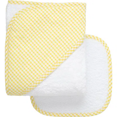 3 Marthas Kids'  Big Check Hooded Towel & Washcloth Set