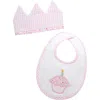3 Marthas Kids'  Birthday Bib And Crown Set
