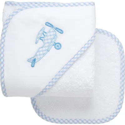 3 Marthas Classic Adventures Applique Hooded Towel & Washcloth Set