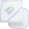 3 Marthas Babies'  Classic Adventures Applique Hooded Towel & Washcloth Set