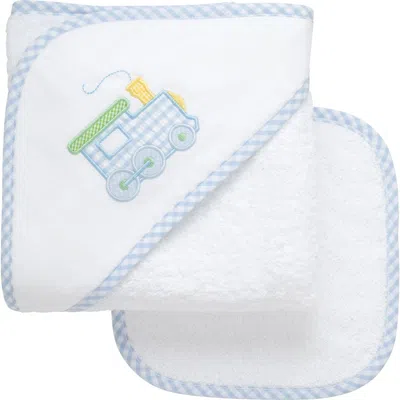3 Marthas Classic Adventures Applique Hooded Towel & Washcloth Set