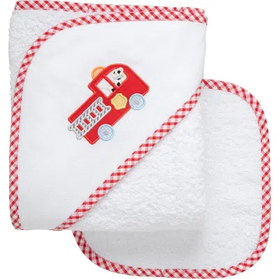 3 Marthas Classic Adventures Applique Hooded Towel & Washcloth Set