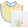 3 Marthas Kids'  Playful Pals Basic Bib & Burp Set