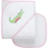 3 Marthas Kids'  Playful Pals Hooded Towel & Washcloth Set