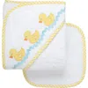3 Marthas Kids'  Playful Pals Hooded Towel & Washcloth Set