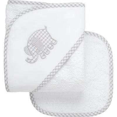 3 Marthas Kids'  Playful Pals Hooded Towel & Washcloth Set