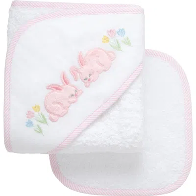 3 Marthas Playful Pals Hooded Towel & Washcloth Set