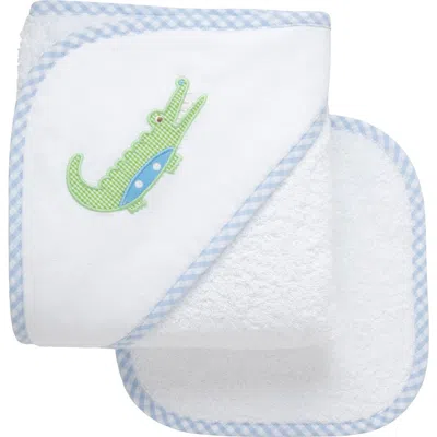 3 Marthas Kids'  Playful Pals Hooded Towel & Washcloth Set