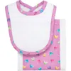 3 Marthas Print Drooler Bib & Burp Set