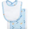 3 Marthas Babies'  Print Drooler Bib & Burp Set