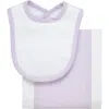 3 Marthas Kids'  Seersucker Stripe Drooler Bib & Burp Set