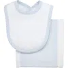 3 Marthas Kids'  Seersucker Stripe Drooler Bib & Burp Set