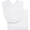 3 Marthas Seersucker Stripe Drooler Bib & Burp Set