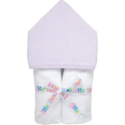 3 Marthas Seersucker Stripe Everykid Towel In Purple