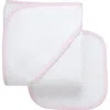 3 Marthas Kids'  Seersucker Stripe Trim Hooded Towel & Washcloth Set