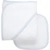 3 Marthas Seersucker Stripe Trim Hooded Towel & Washcloth Set In White