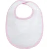 3 Marthas Kids'  Small Check Basic Bib In Pink