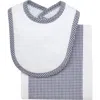 3 Marthas Kids'  Small Check Drooler Bib & Burp Set