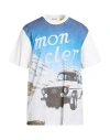 3 Moncler X Mercedes Benz Man T-shirt Blue Size L Cotton In Blue