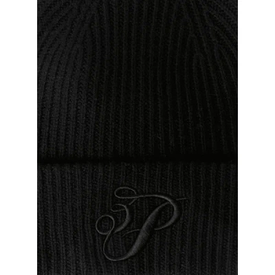 3 Paradis Bonnet En Laine Mérinos Et Soie In Black