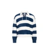 3 Paradis Pull Ample À Rayures In Blue