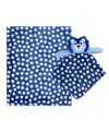 3 Stories Trading Baby Boys Blanket And Nunu, 2 Piece Set In Navy Stars