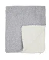 3 Stories Trading Baby Boys And Baby Girls Jersey Knit Blanket With Sherpa In Gray
