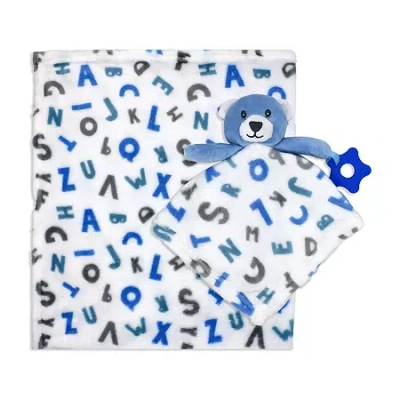 3 Stories Trading Company 2-pc. Baby Blanket With Security Blanket In Blue