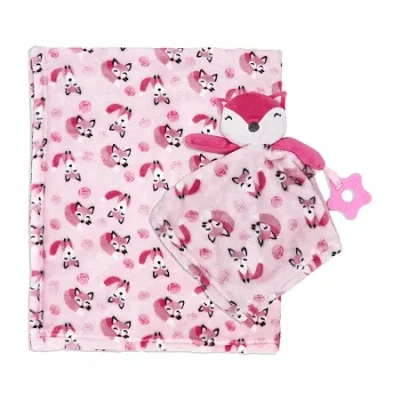 3 Stories Trading Company 2-pc. Baby Blanket With Security Blanket In Pink