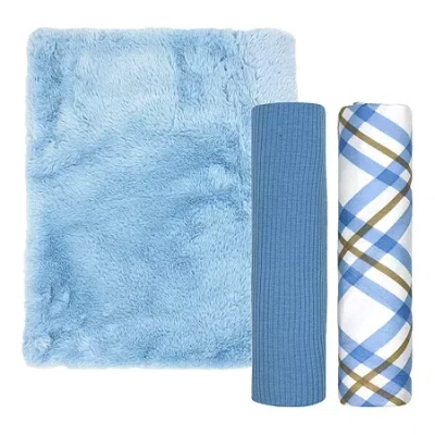 3 Stories Trading Company 3-pc. Baby Blanket In Blue