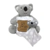 3 Stories Trading Company Baby 3 Piece Plush Toy With Blanket And Nunu In Gray
