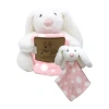 3 Stories Trading Company Baby 3 Piece Plush Toy With Blanket And Nunu In Pink