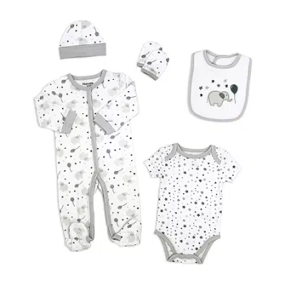3 Stories Trading Company Baby 5-pc.layette Set In Multi