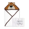 3 Stories Trading Company Baby Animal Towel With 4 Wash Cloths 5-pc. In Brown