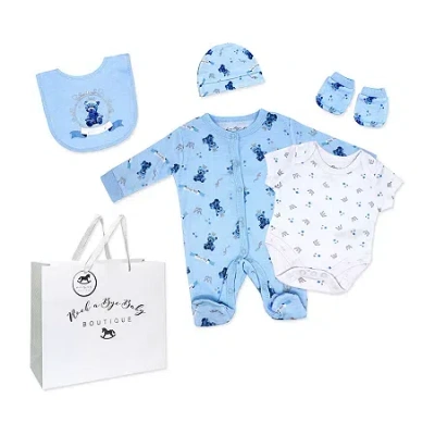 3 Stories Trading Company Baby Boys 5-pc. Baby Clothing Set In Blue