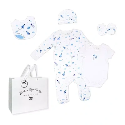 3 Stories Trading Company Baby Boys 5-pc.layette Set In Blue