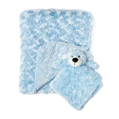 3 Stories Trading Company Baby Boys And Girls Plush Blanket With Nunu In Blue