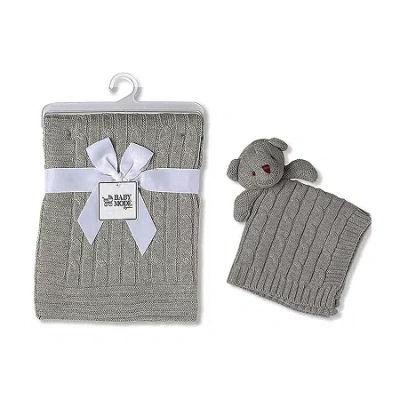 3 Stories Trading Company Baby Cable Knit Gift Set 2-pc. Baby Blanket In Gray