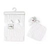 3 Stories Trading Company Baby Cable Knit Gift Set 2-pc. Baby Blanket In White